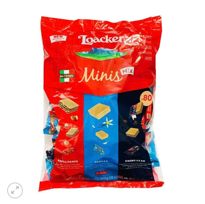Bánh xốp nhân kem Loacker Minis